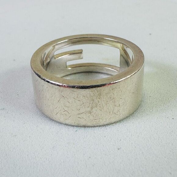 Gucci G Logo Sterling Silver Ring Size 5.75 - Picture 2 of 10
